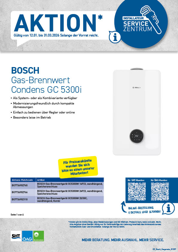 Aktion Bosch Gasgeräte